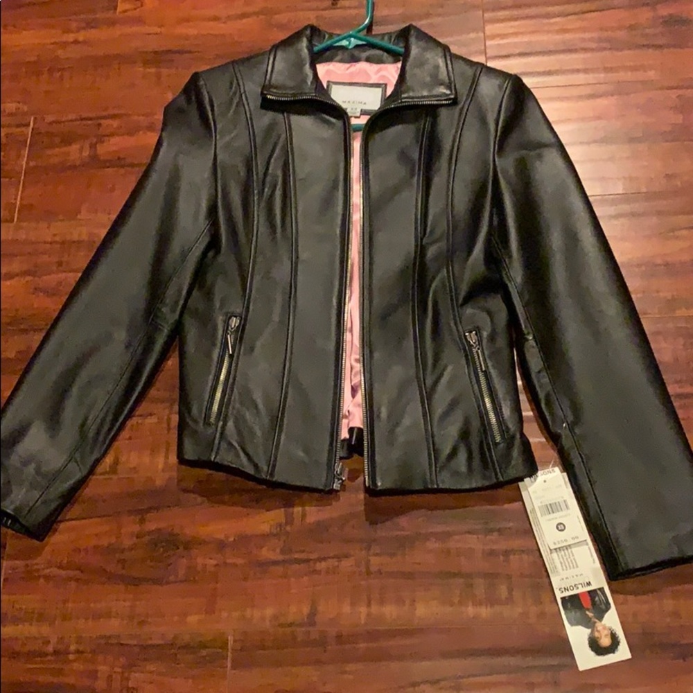 Vintage Women’s Black Leather Jacket NWT-Size XS